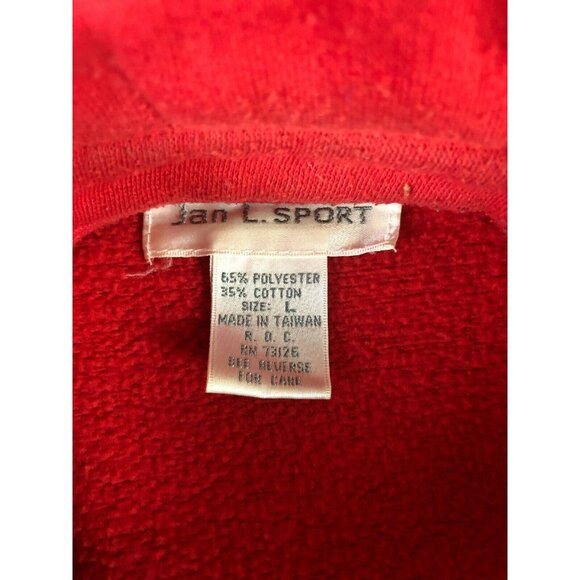 Jan L. Sport Vintage Red Jersey Knit Track Suit Women’s Large - Picture 6 of 9